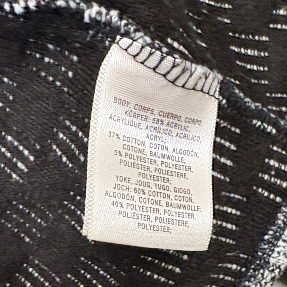 Anthropologie Saturday Sunday Black and Gray Patterned Open Front Cardigan - Picture 8 of 13